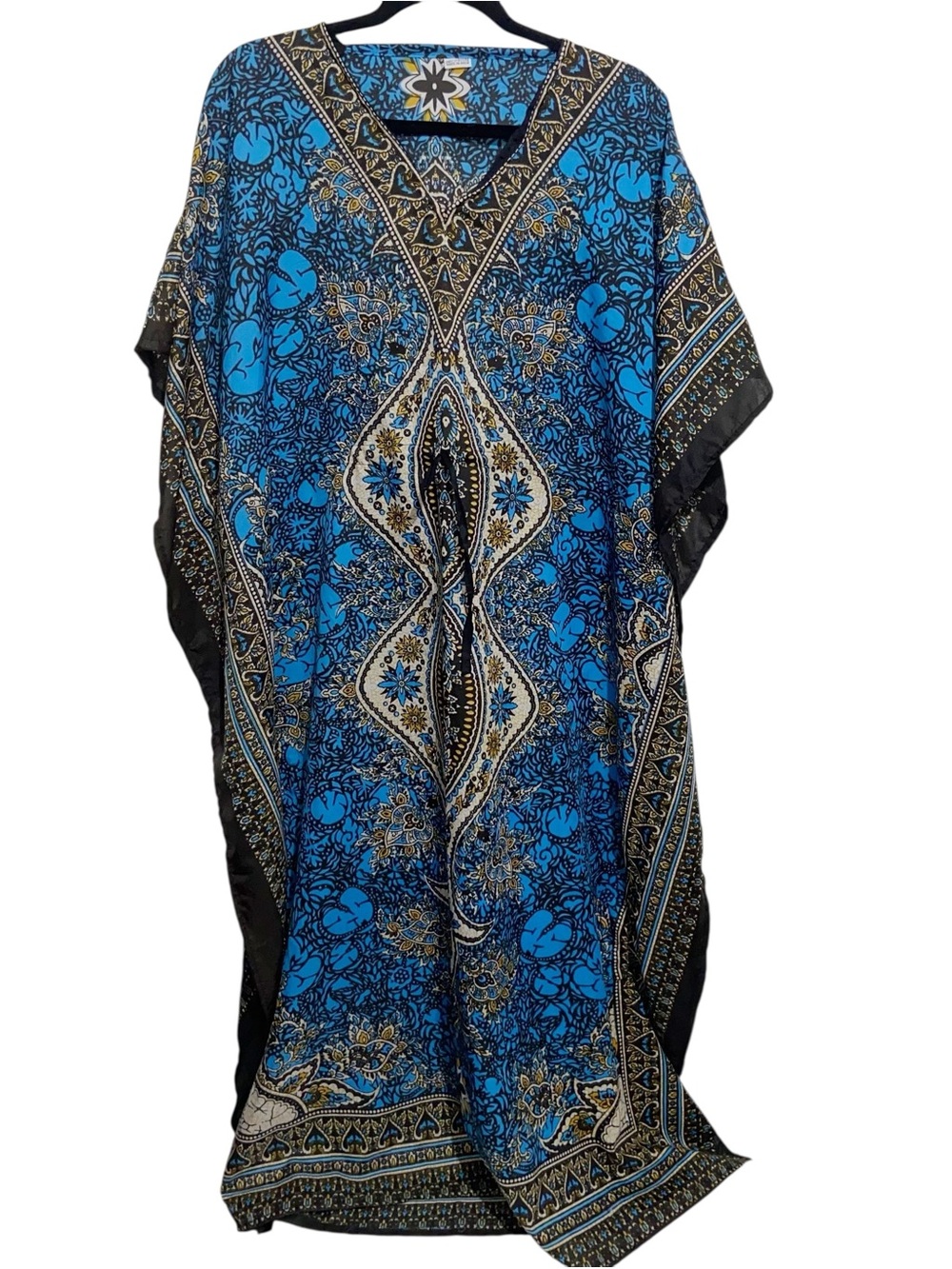 Vtg Kaftan Womens One Size Caftan Muu Muu Patio House Dress Roper Resort Beach